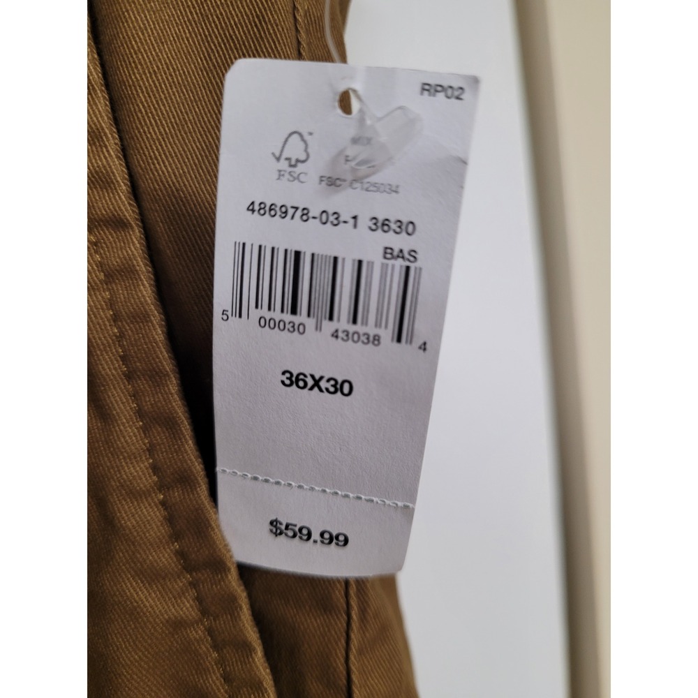 Gap Essential Khaki Straight Cognac GapFlex Chino's Stretch Pants 36x30 NWT - Picture 2 of 7